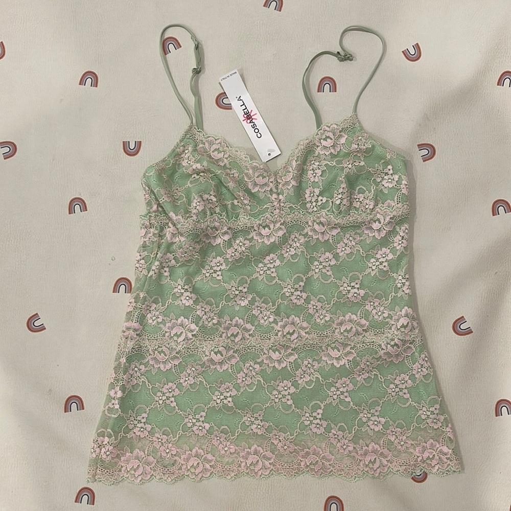 NWT Cosabella Muriel Camisole in Celery